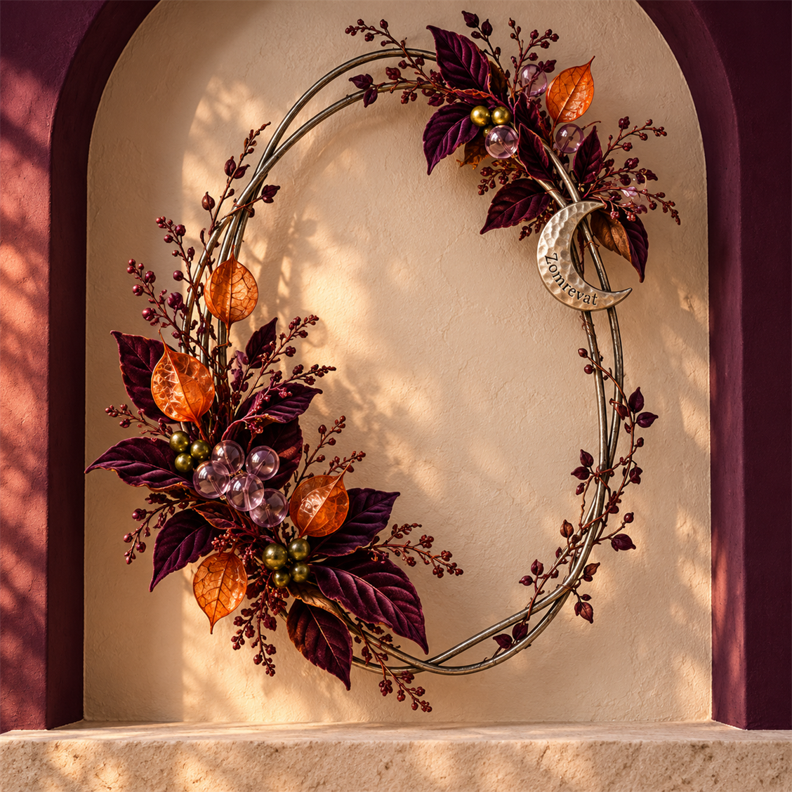 Zomrevat Autumn Crescent Wreath