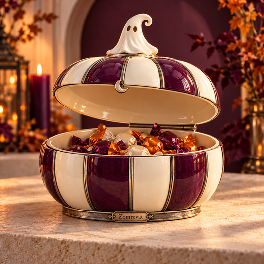 Zomrevat Ghost Pumpkin Candy Bowl