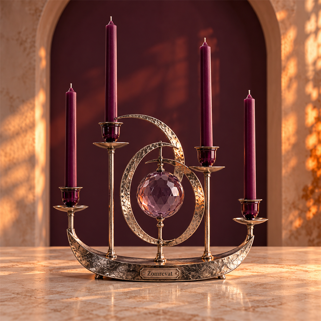 Zomrevat Plum Moon Candelabra